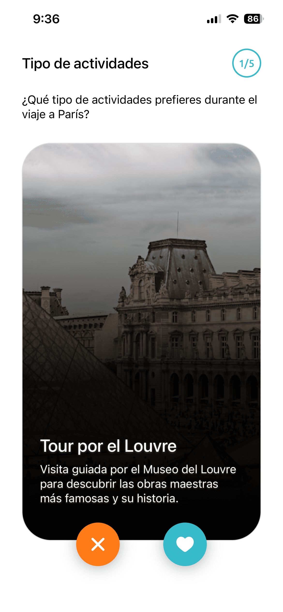 Actividades para swipear en Wayvo