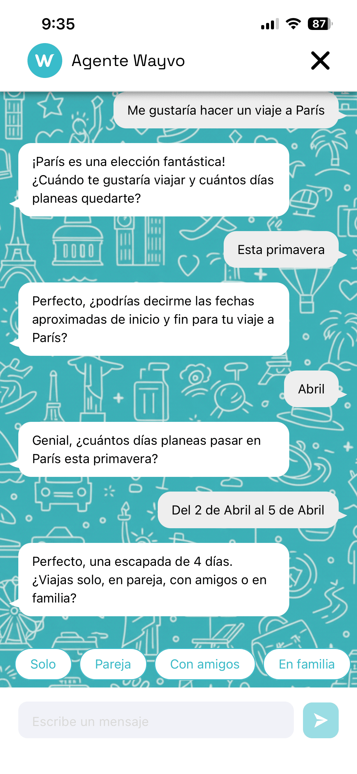 Chat con IA de Wayvo